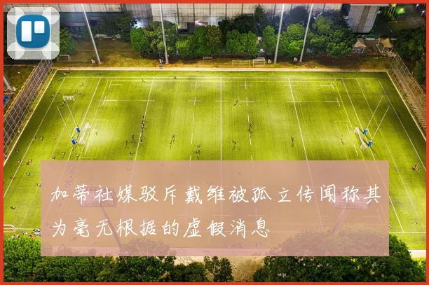 加蒂社媒驳斥戴维被孤立传闻称其为毫无根据的虚假消息